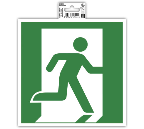 Panneau PVC adhésif antidérapant évacuation droite 20x20 cm