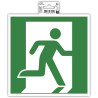 Panneau PVC adhésif antidérapant évacuation droite 20x20 cm