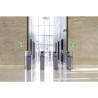 Panneau PVC adhésif antidérapant évacuation droite 20x20 cm