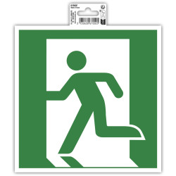 Panneau PVC adhésif antidérapant évacuation gauche 20x20 cm