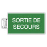 Panneau PVC adhésif antidérapant Issue de Secours 20x11 cm