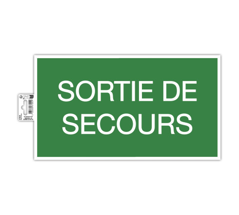 Panneau adhésif Issue de Secours 35x20 cm