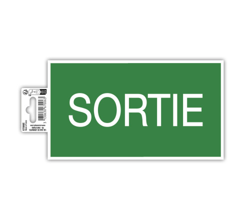 Panneau PVC adhésif antidérapant Sortie 20x11 cm