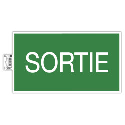Panneau PVC adhésif antidérapant Sortie 35x20 cm