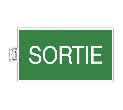 Panneau PVC adhésif antidérapant Sortie 35x20 cm