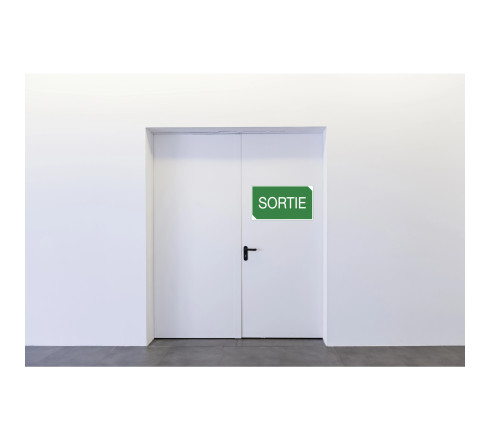 Panneau PVC adhésif antidérapant Sortie 35x20 cm