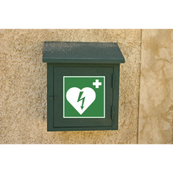 Panneau PVC adhésif antidérapant Défibrilateur 20x20 cm
