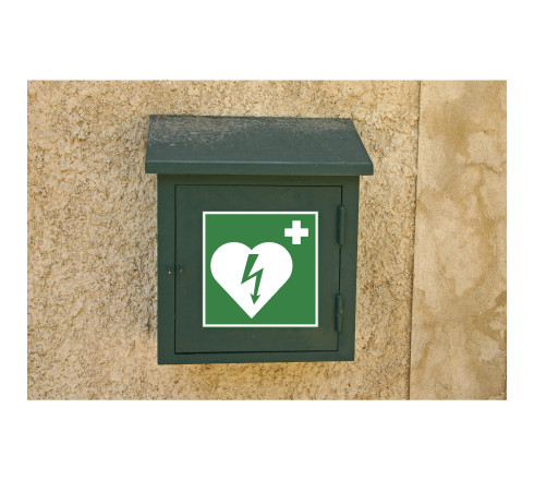 Panneau PVC adhésif antidérapant Défibrilateur 20x20 cm