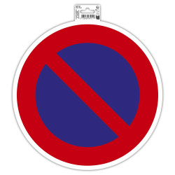 Panneau PVC adhésif antidérapant Interdiction de stationner 30 cm