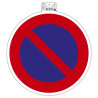 Panneau PVC adhésif antidérapant Interdiction de stationner 30 cm