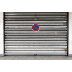 Panneau PVC adhésif antidérapant Interdiction de stationner 30 cm