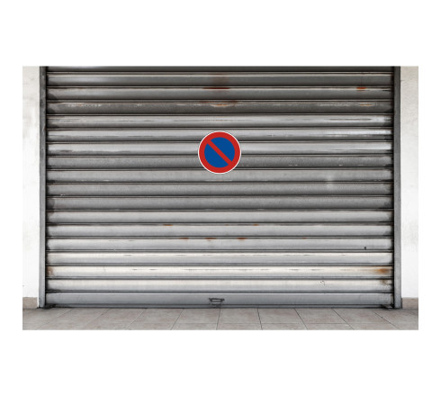 Panneau PVC adhésif antidérapant Interdiction de stationner 30 cm