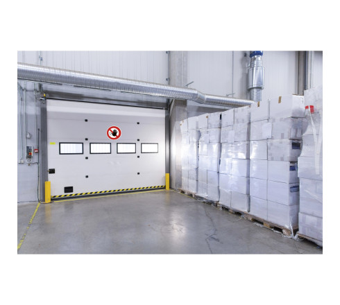 Panneau PVC adhésif antidérapant Accès interdit 20 cm