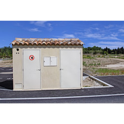 Panneau PVC adhésif antidérapant Accès interdit 20 cm
