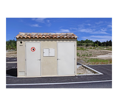 Panneau PVC adhésif antidérapant Accès interdit 20 cm