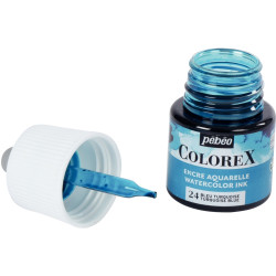 Boîte de 10 Flacons 45 ml d'encre à dessiner COLOREX, coloris assortis