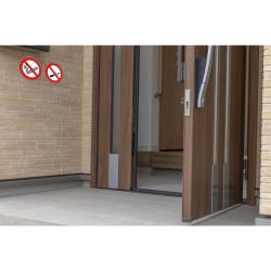 Panneau PVC adhésif antidérapant Interdit de vapoter et de fumer 10 cm