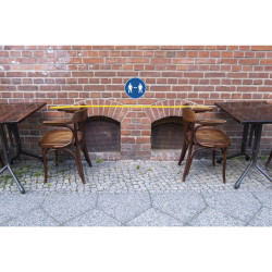 Panneau PVC adhésif antidérapant Gardez vos distances 20 cm