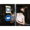 Panneau PVC adhésif antidérapant Masque obligatoire 20 cm