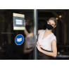 Panneau PVC adhésif antidérapant Masque obligatoire 20 cm