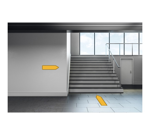 Panneau PVC adhésif antidérapant Circulation obligatoire 100 cm
