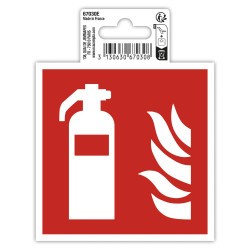 Panneau PVC adhésif antidérapant Extincteur 10x10 cm