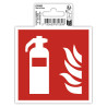 Panneau PVC adhésif antidérapant Extincteur 10x10 cm
