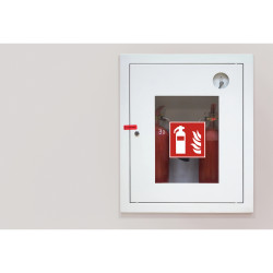 Panneau PVC adhésif antidérapant Extincteur 10x10 cm