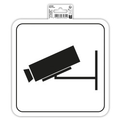 Panneau PVC adhésif antidérapant Video surveillance 20x20 cm