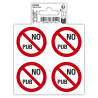 Panneau PVC adhésif antidérapant No pub (4x) 10 cm