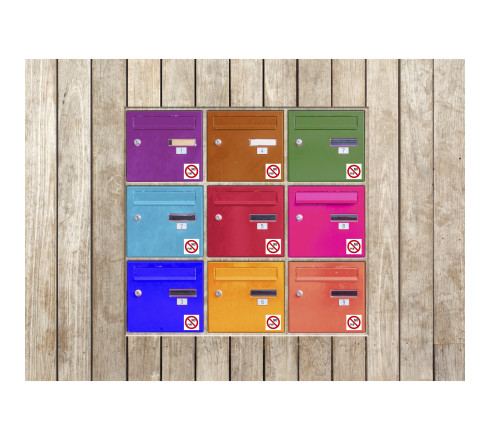 Panneau PVC adhésif antidérapant No pub (4x) 10 cm