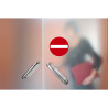 Panneau PVC adhésif antidérapant Sens interdit 20 cm