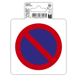 Panneau PVC adhésif antidérapant Défense de stationner 10 cm