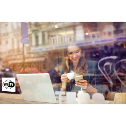 Panneau PVC adhésif antidérapant Wifi 10 cm