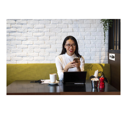 Panneau PVC adhésif antidérapant Wifi 10 cm