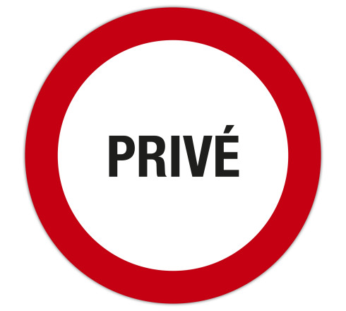 Panneau polypropylène non adhésif Privé 20 cm