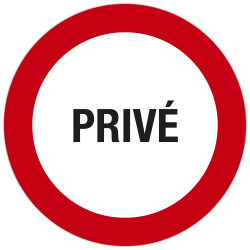 Panneau polypropylène non adhésif Privé 30 cm