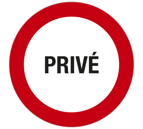 Panneau polypropylène non adhésif Privé 30 cm