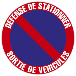 Panneau polypropylène non adhésif Défense de stationner -sortie de véhicules 20 cm