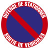 Panneau polypropylène non adhésif Défense de stationner -sortie de véhicules 20 cm