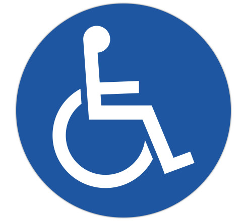 Panneau polypropylène non adhésif Parking réservé handicapé 30 cm