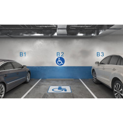Panneau polypropylène non adhésif Parking réservé handicapé 30 cm