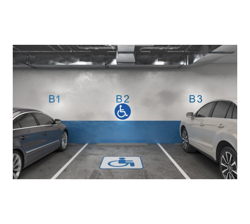 Panneau polypropylène non adhésif Parking réservé handicapé 30 cm