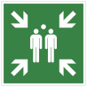Panneau polypropylène non adhésif Point de rassemblement 30x30 cm