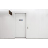 Plaque adhésive imitation aluminium Toilettes dame / homme 16,5X4,4 cm