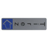 Plaque verticale adhésive imitation aluminium Tirez 4,4x16,5 cm