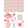 Paquet de 40 feuilles carton décoration love format 25 x 35 cm