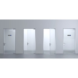 Plaque adhésive imitation aluminium Vestiaire 16,5X4,4 cm