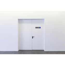 Plaque adhésive imitation aluminium Sortie 16,5X4,4 cm