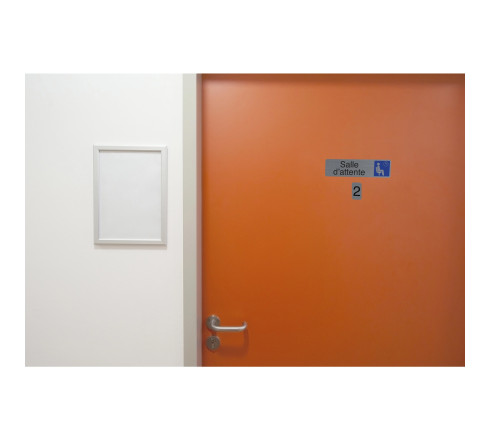 Plaque adhésive imitation Aluminium Chiffre 2 2,5x4,4 cm